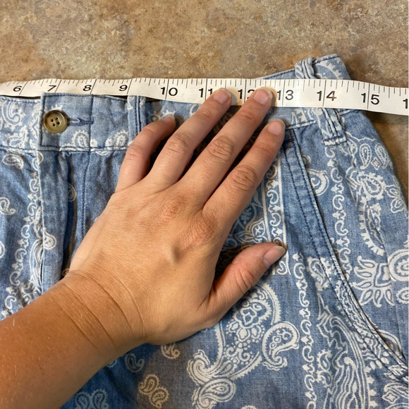 Polo by Ralph Lauren Blue Paisley Women Shorts - Picture 4 of 10